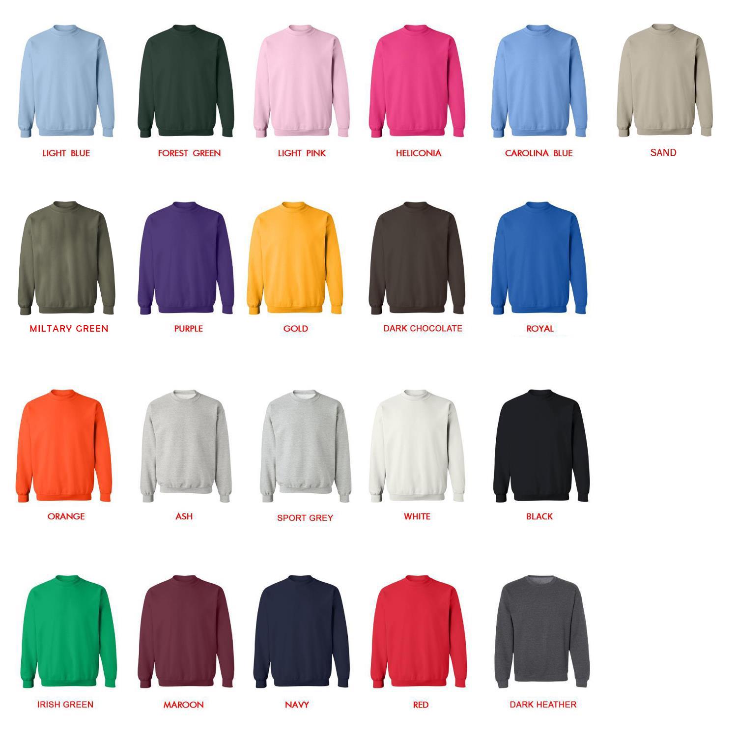 sweatshirt color chart - Regular Show Merch