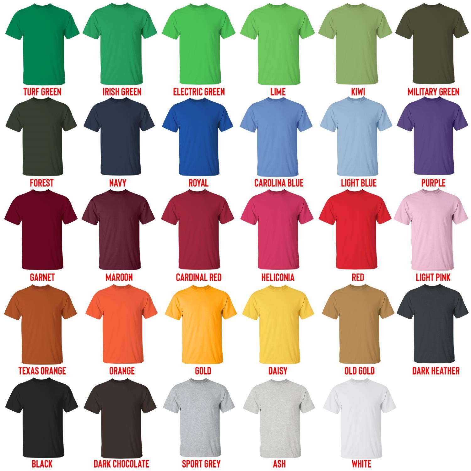 t shirt color chart - Regular Show Merch